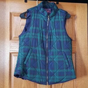 Puffer Vest with Gold Zipper